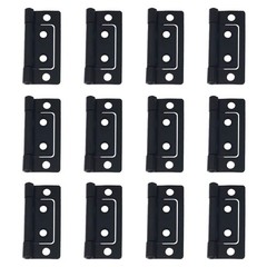 Luomorgo 12 Pcs Non Mortise Hinges Heavy Duty Chest for Door Black