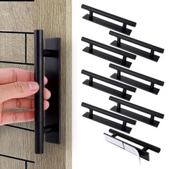 8 Pack Adhesive Cabinet Handles Pulls, Self Stick Door Handles ABS Plastic Pulls