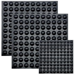 300 Pcs Combo Pack Clear Adhesive Bumper Pads, 3 3 Sizes-Black, Black-300pcs