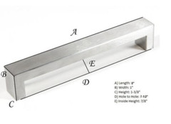 Kingsman hardware 7-1/2″ (190 mm) center-to-center stainless steel drawer pull