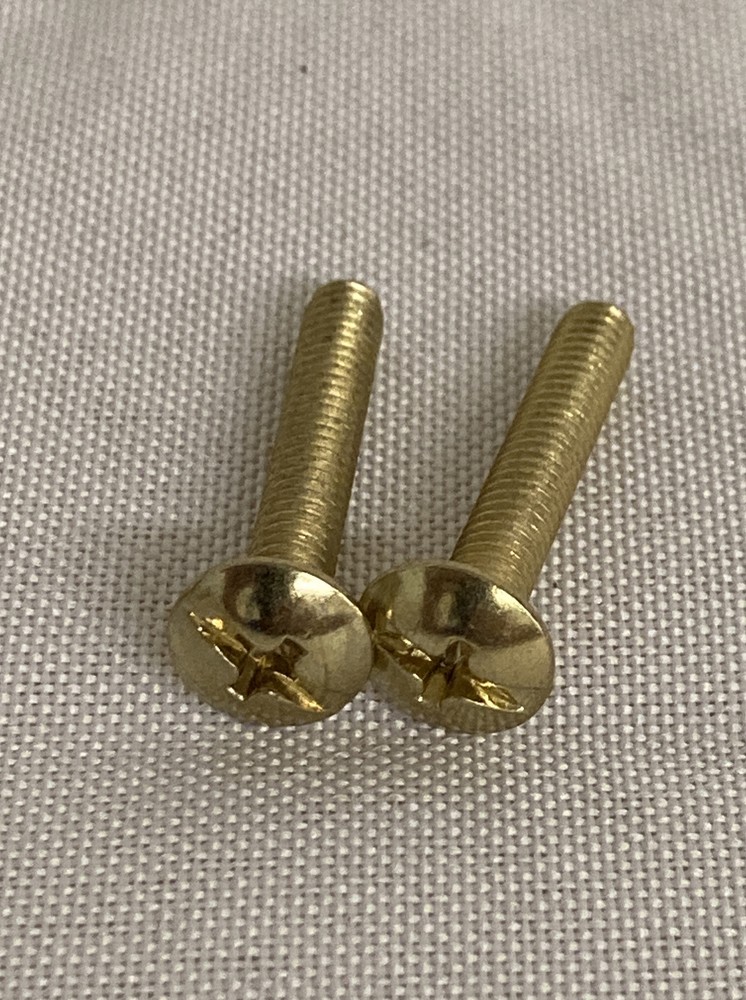 Lot Of 24 #8-32 x 1″ Cabinet Drawer Knob Pull Gold Colored Screws Bolts