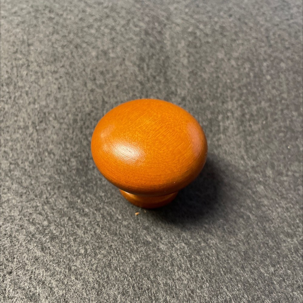 (5 Pack) 1-1/2 inch Cherry Finish Wooden Knob