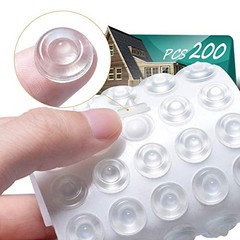 Cabinet Door Bumpers Pack of 200 Self Adhesive Bumpers Pads, Sound Clear