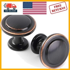 Versatile 10 Pack of 1-1/4 Inch Oil Rubbed Bronze Cabinet Knobs for Easy Update