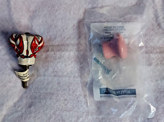CERAMIC KNOBS – RED & WHITE – 1 and PINK – 1 use for Crafts, Furniture, Drawers