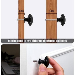 18 Piece Drawer Hardware – Black 30mm Cabinet Knobs & 18 Pack Round-type Black