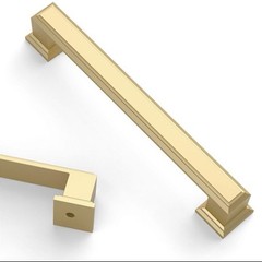Asidrama 10 Pack 5” 128mm Brushed Gold Kitchen Cabinet Handles Drawer Pulls NIB