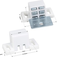 10Pack Heavy Duty 15lb High Rise Cabinet Magnetic Catch White Nickel Door Magnet