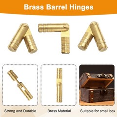 20Pcs Invisible Barrel Hinges, 5x30mm Brass Concealed Hinge, Gold