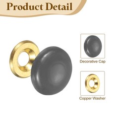 14Pcs, 16.8mm Decorative Caps Cover Nails Zinc Alloy Screw Covers Caps Grey