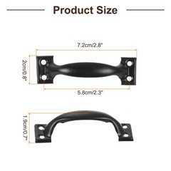 8pcs 3 Inches Gate Handle with Screw for Kitchen Closet Door Black