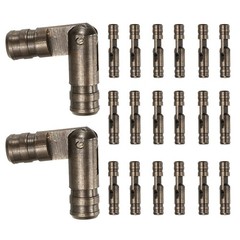 20 Pcs Barrel Hinges, 0.16 x 0.79″ Jewelry Box Hinges Concealed, Black