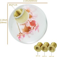 Flower Crystal Ball Shape Gear Lever Shifter Grip Knobs Round Car Color: Pink