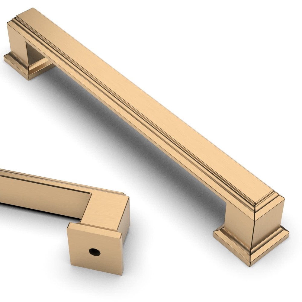 10 Pack 5 Inch128mm Champagne Bronze Kitchen Cabinet Handles Brushed Brass Cab