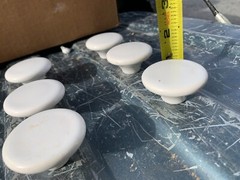 New 12 Pc Porcelain Cabinet Drawer Pull Handle Knob 2″X1″ Ceramic Gloss Finish