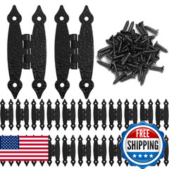 Murtenze 24 PK 3.5″ Black Antique Cast Iron Cabinet Hinges w/ Screws