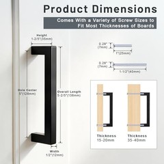 Pack | 5 inch Cabinet Pulls Matte Black – Stainless Steel Drawer 5 Inch 10