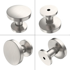 9BUILD 10 Pack 1.2 Inch Brushed Satin Nickel Cabinet Knobs – Round Kitchen & Dre
