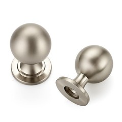 12 PCS 0.85 Inch Brushed Nickel Cabinet Knobs Round Ball Kitchen Drawer Pull