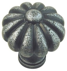 1-1/4 Inches Diameter Designer’s Edge Round Floral Cabinet Knob Antique Silver –