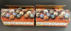 Ceramic Boho Cabinet Knobs Whimsy Royal Kraft 20 Pulls Colorful India Bright