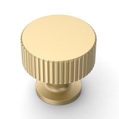 Asidrama 10 Pack Brushed Gold Kitchen Cabinet Single Hole Knob,