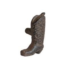 Cast Iron Boots Cabinet Drawer Knob Pulls With Screws Rustic Brown (Pack of 6)
