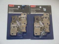 Bulldog D-272 Qty 2 New Concealed Hinges Nickel Plated 3/4 in 19.1 mm Overlay