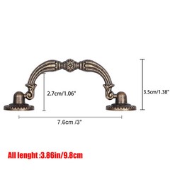 New Lot Vintage Drop Bail Dresser Drawer Pull Antique Bronze Cabinet Handle Knob