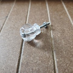 0.75 inch Glass Cabinet Knobs Clear Glass Drawer Pulls Depression Era Style NOS
