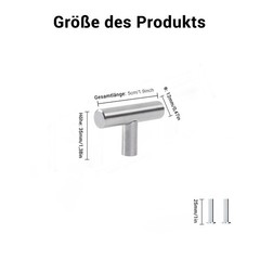Brand New US Stock T Bar Cabinet Pulls 2-16 Inch Stainless Steel 5/10/20/30 Pack