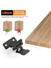 Ravinte 50 Pack 25 Pairs Semi-Overlay 1/2 inch Self-Closing Face Frame
