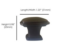 Cabinet Square Top Knobs Oil Rubbed Bronze Modern Transitional Kitchen Drawers