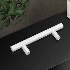 10 Pack| Cabinet Pulls 3 Inch Modern Cabinet Hardware hole center 3″ White