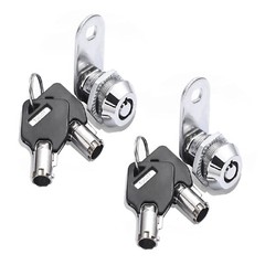 2 Pack Locks 5/8″ Tubular Cam Lock for Camper Cabinet Drawer Toolbox Keys