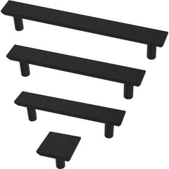 (10-Pack) – Matte Black Cabinet Handles, 5-1/16 Inch Hole Center, Casual Pull…