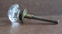3.5″ Antique Faceted Clear Glass Furniture Hardware Dresser Cabinet Door Knob