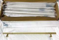 Asidrama 6-Pack Brushed Gold Cabinet Pulls 12.6” Hole Center (15.5” Overall)