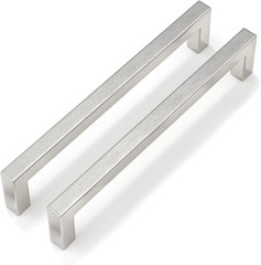30 Pack 5 Inch Brushed Nickel Cabinet Pulls Square Drawer Handles Silver Kitchen