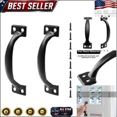 Set of 2 Vintage 5″ Rustic Black Iron Gate Handles for Doors and Cabinets