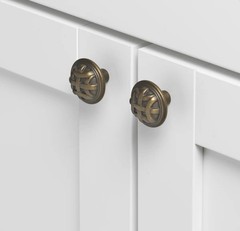 GlideRite 1-1/4″ Round Braided Cabinet Drawer Knob Satin Pewter – 82115-AB-1(8)