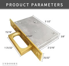 1 PCS Gold 6 Inch Recessed Finger Flush Barn Closet Pocket Door Edge Pulls