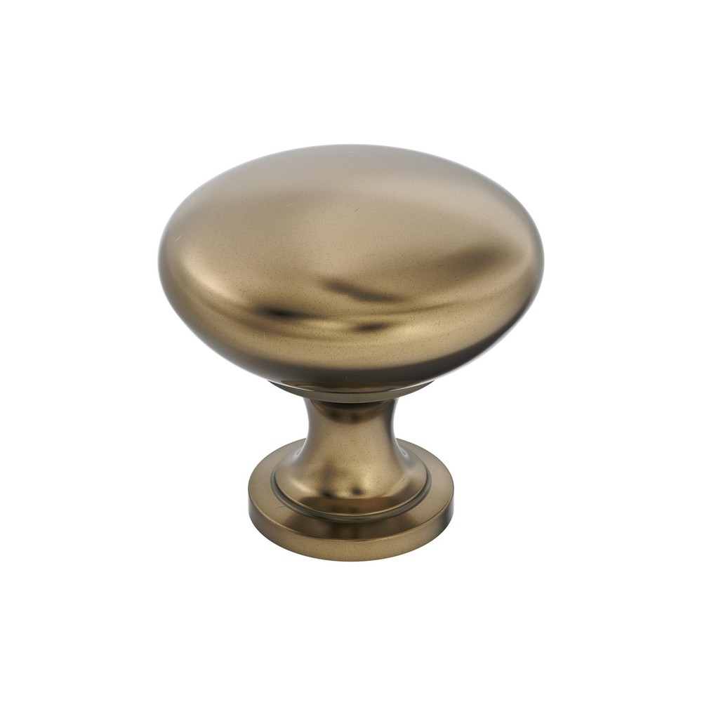 Amerock | Cabinet Knob | Burnished Brass | 1-1/4 inch (32 mm) Diameter | Edona |