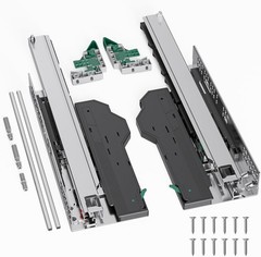 Push to Open + Soft Close Drawer Slide 12″ 100 lb Dual Concealed Rails