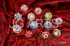 12 X Mix Vintage Look Flower Ceramic Knobs Door Handle Cabinet Drawer Cupboard P