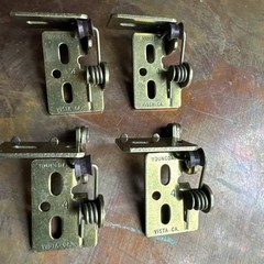 Youngdale #4 Burnished BRASS Finish Pin Knife Hinges Overlay Lot Of 4 Hinge