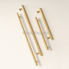 10PCS Brass Knurled Handle Furniture Handle Cabinet Drawer Door Pulls T Bar Knob