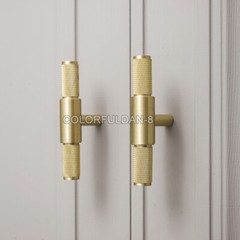 1PCS Brass Knurling/Textured Cabinet Knobs Drawer Door Pulls Furniture Handles