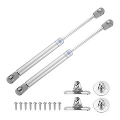 10 Inch 40N/9lb Gas Shock Strut Lift Support, (Silver, Set of 4)