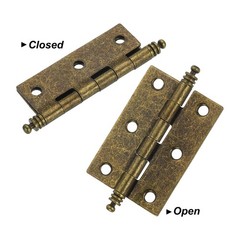 4 Pcs Non-Mortise Hinges, Cabinet Door Hinges for Closet Window, Bronze